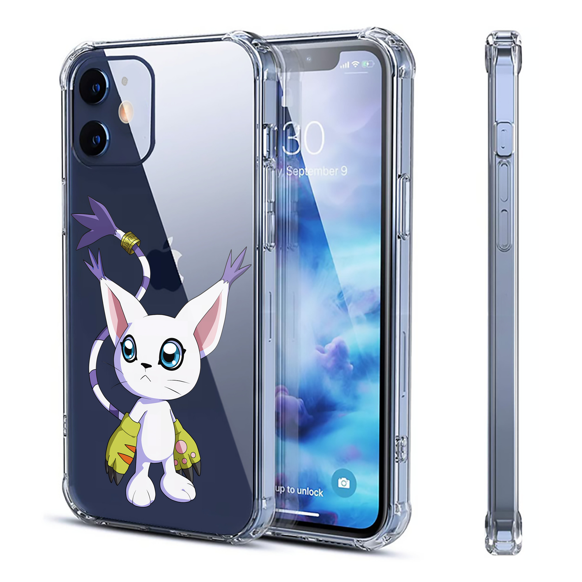 （画像用） Digimon デジタルモンスター/デジモン 【iPhone 12シリーズ対応】透明スマホケース（クリアソフトケース）
